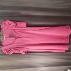 Pink Puff Sleeved Dress